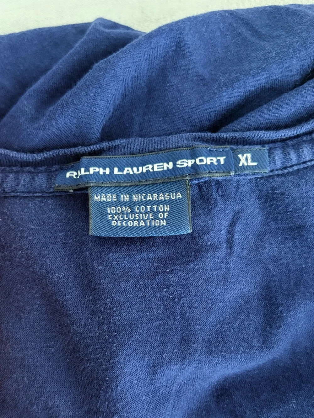 Ralph Lauren Long Sleeve V-Neck Tee in Navy | XL